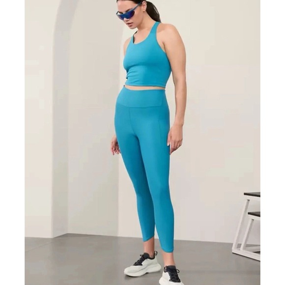 NWOT ATHLETA Pacesetter  7/8 Legging Sz XXS  Pacific Blue NWT $99 - Picture 1 of 8